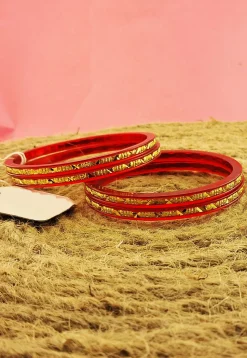 Golden Polished Bangle Set