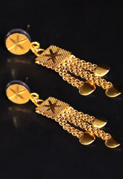 Golden Polished Earrings