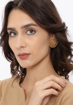 Golden Polished Earrings