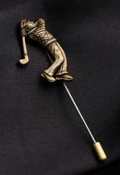 Golfer Metallic Lapel Pin