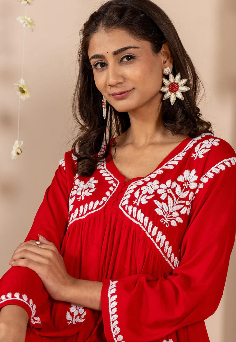 Hand Embroidered Earrings