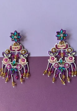 Hand Embroidered Earrings