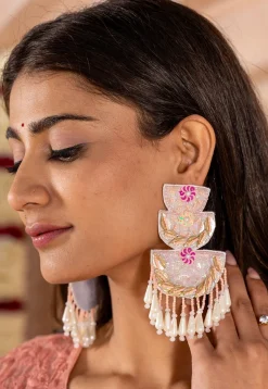 Hand Embroidered Earrings