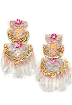 Hand Embroidered Earrings