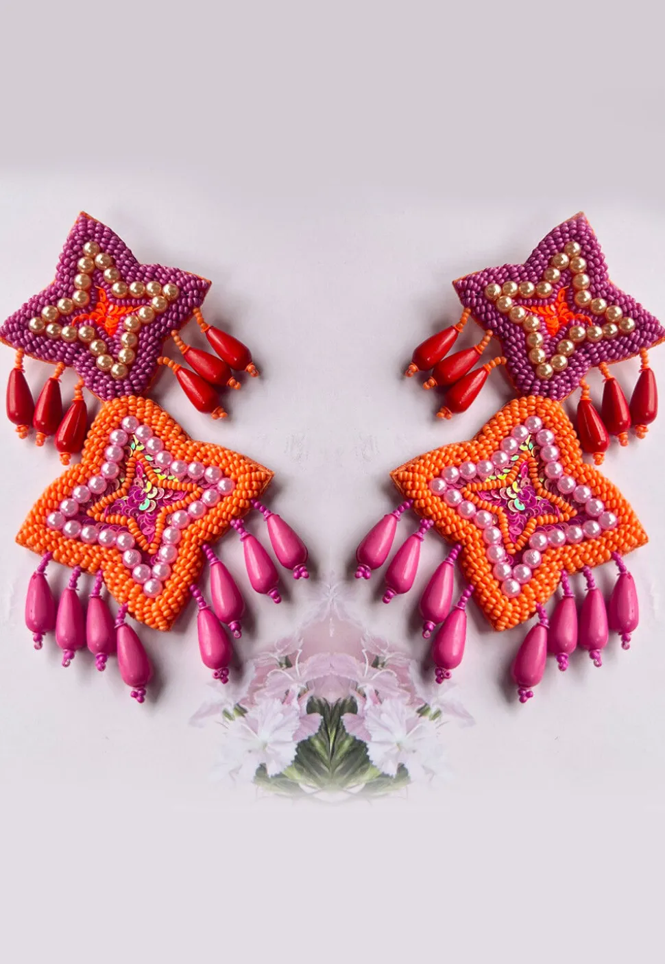 Hand Embroidered Earrings