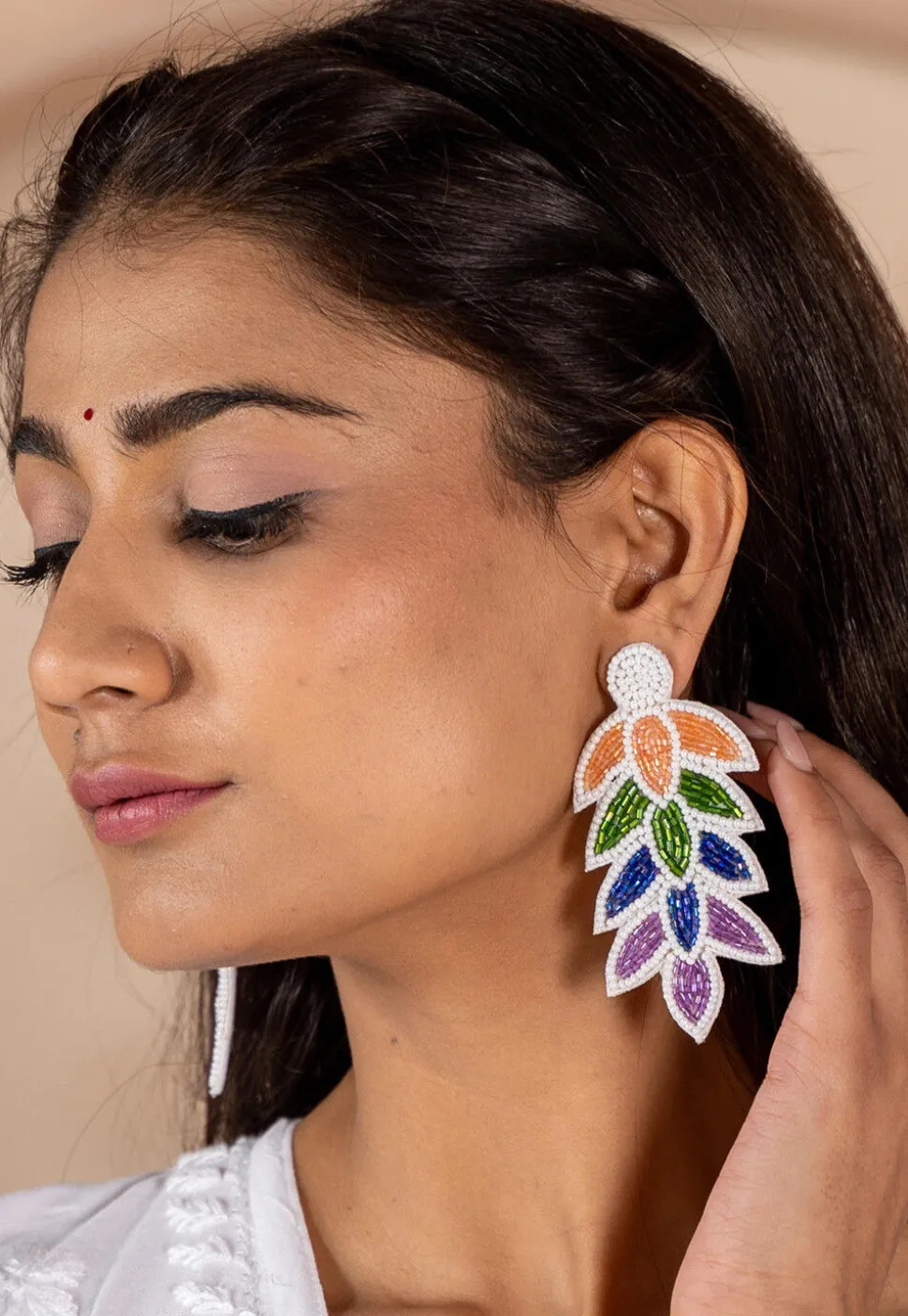 Hand Embroidered Earrings