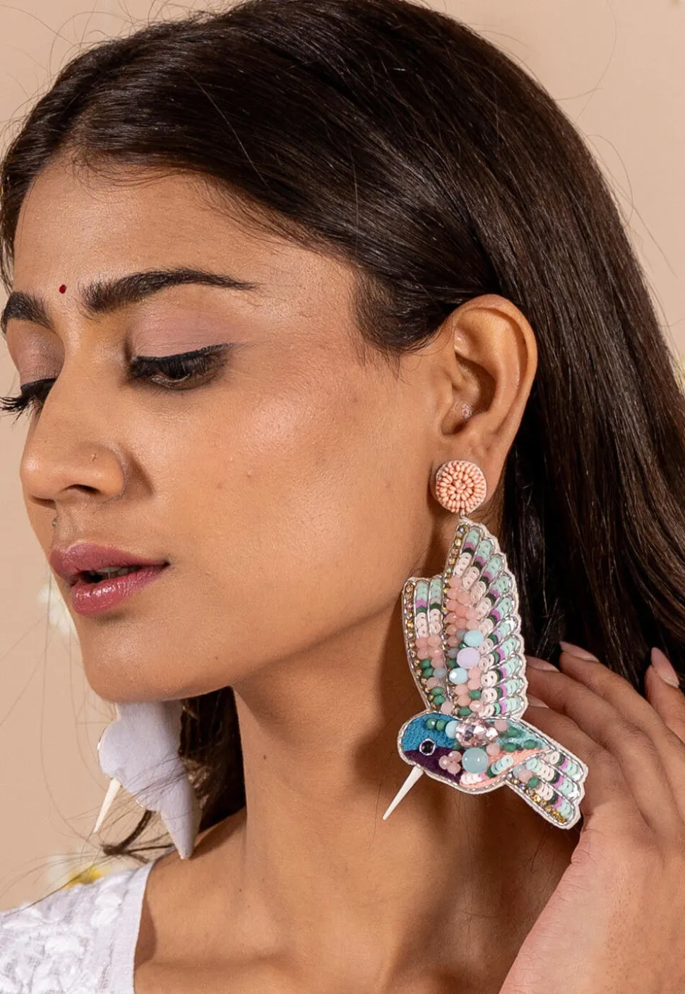 Hand Embroidered Earrings