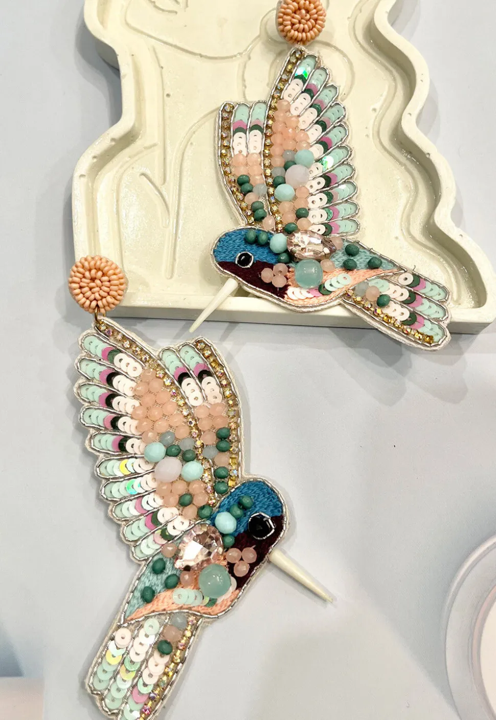 Hand Embroidered Earrings