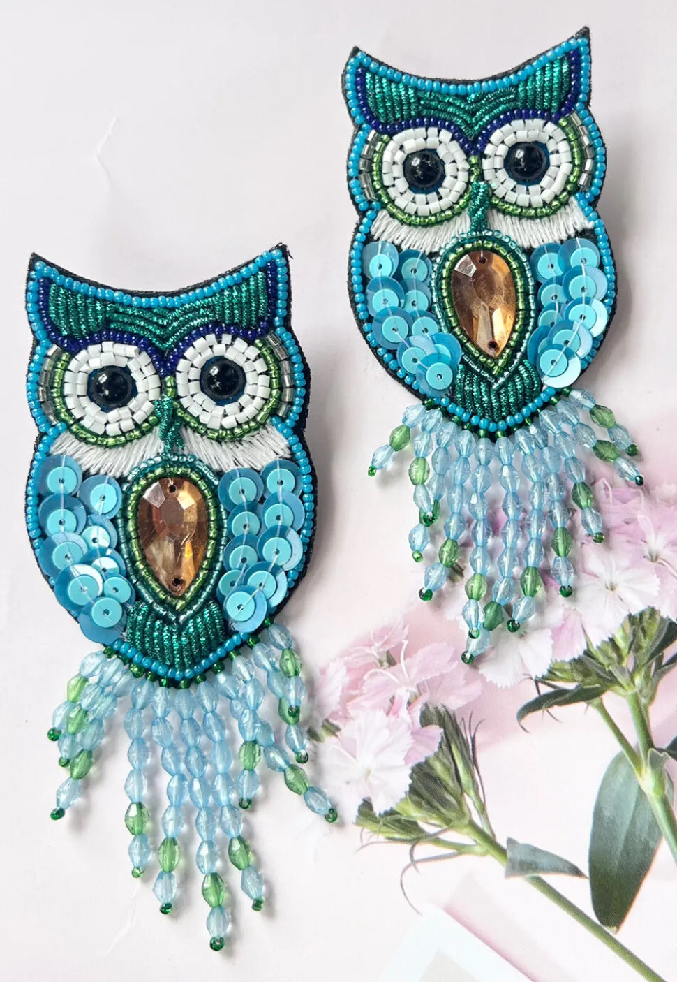 Hand Embroidered Earrings