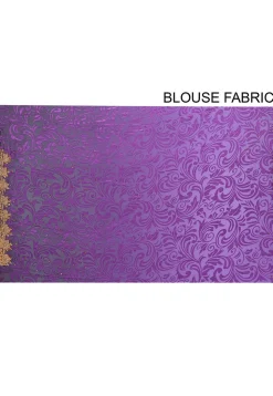 Hand Embroidered Georgette Brasso Saree in Purple