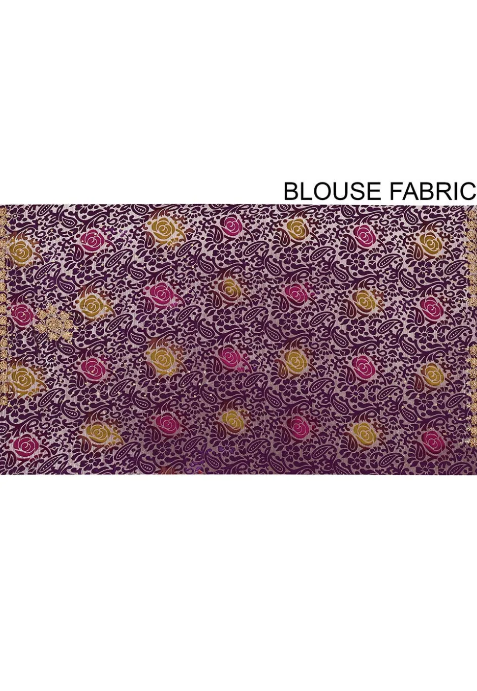 Hand Embroidered Georgette Brasso Saree in Dark Purple