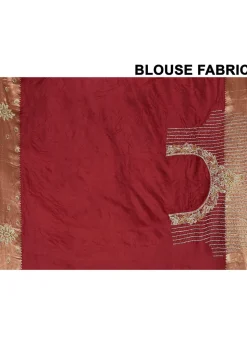 Hand Embroidered Kanchipuram Silk Saree in Beige and Multicolor