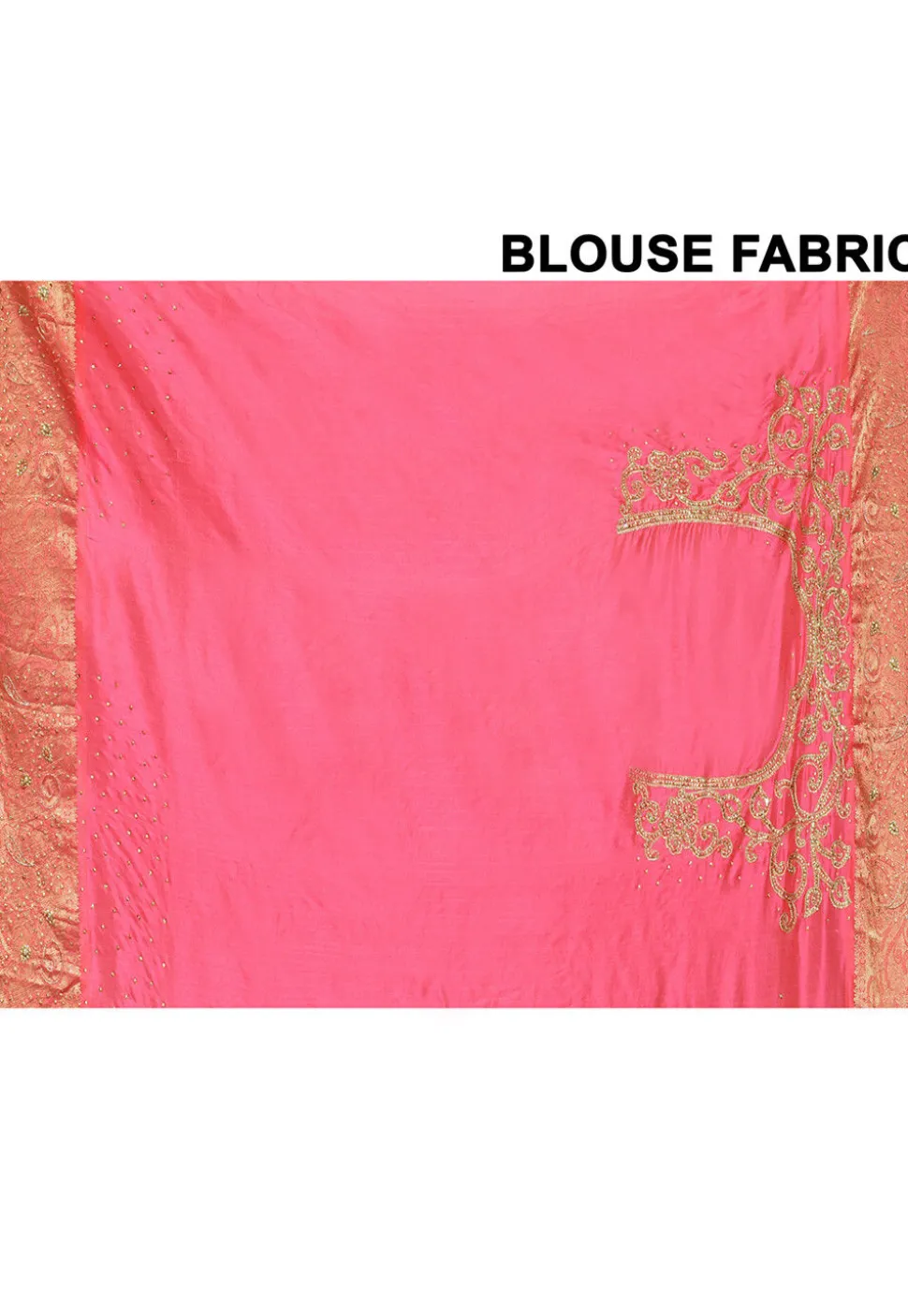 Hand Embroidered Kanchipuram Silk Saree in Pink