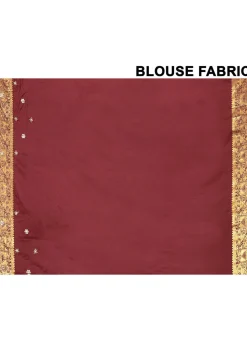 Hand Embroidered Pure Kanchipuram Silk Saree in Pink