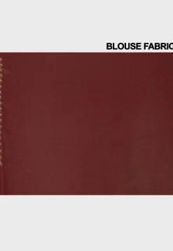 Hand Embroidered Shimmer Georgette Saree in Maroon