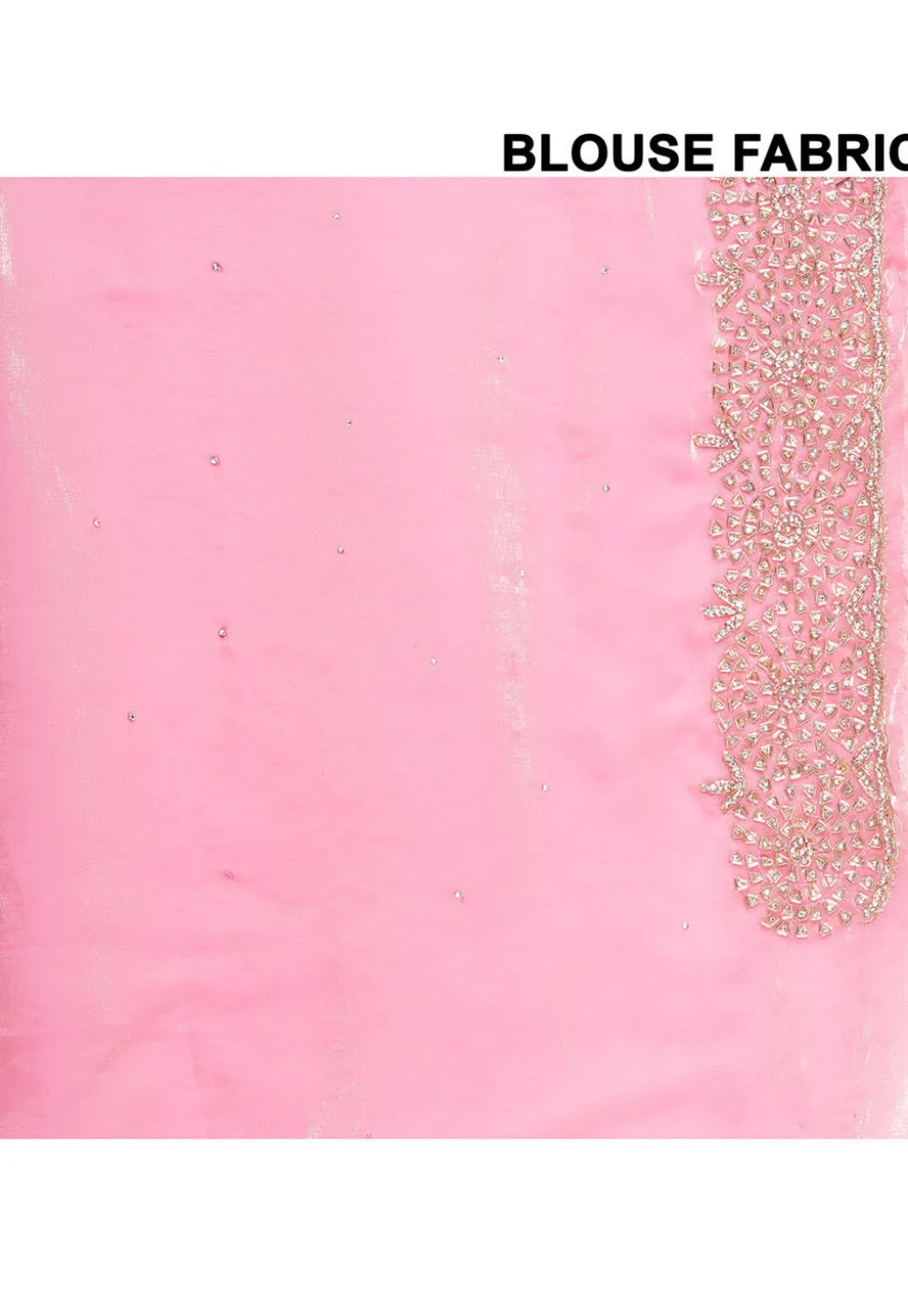 Hand Embroidered Tissue Silk Saree in Pink