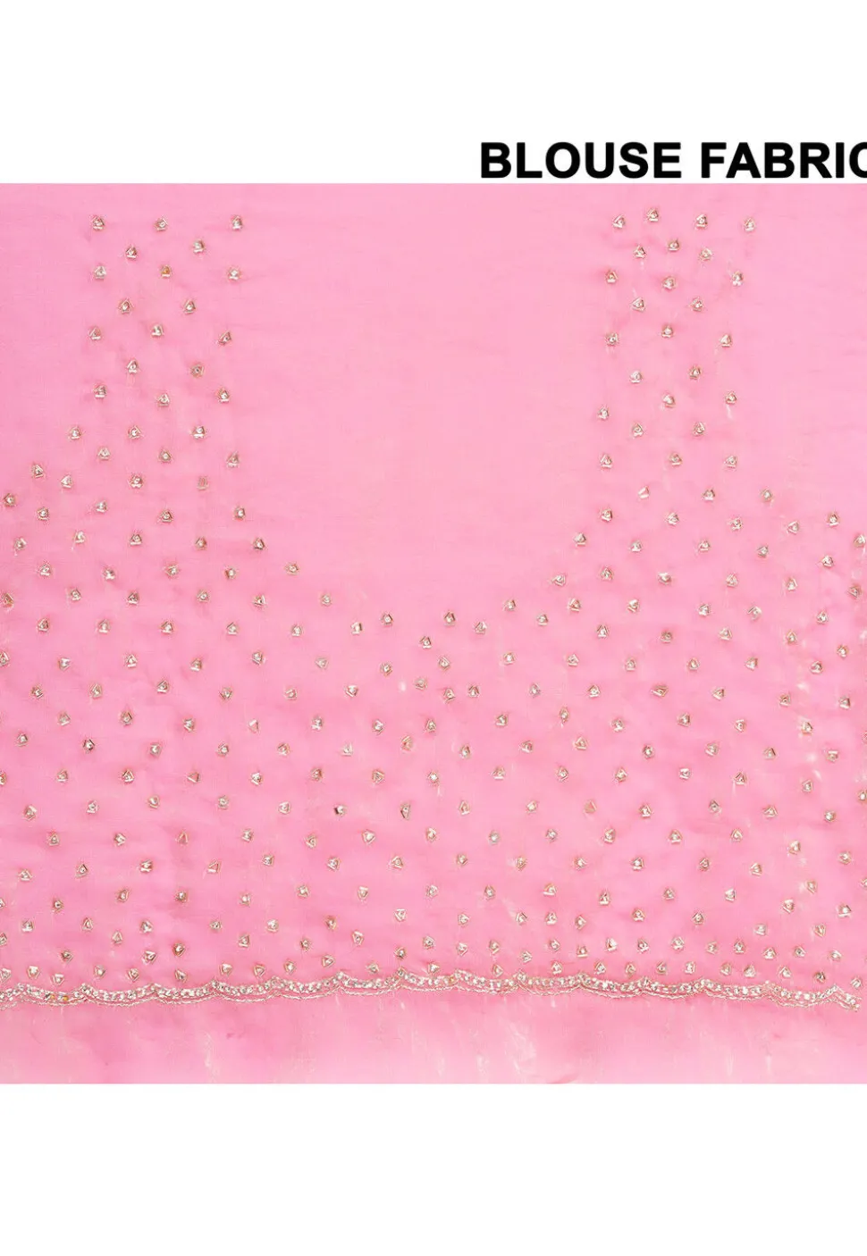 Hand Embroidered Tissue Silk Saree in Pink