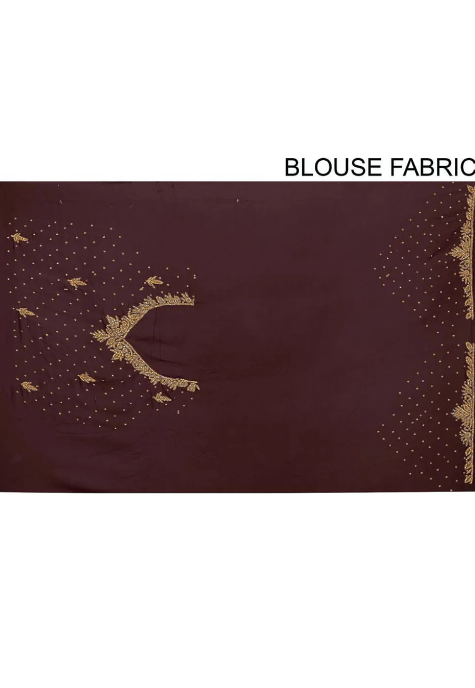 Hand Embroidered Viscose Georgette Saree in Dark Brown