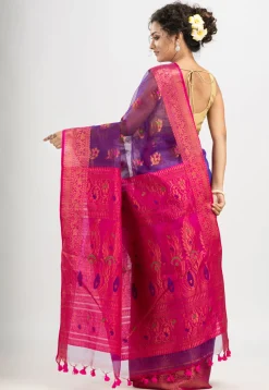Handloom Art Silk Saree in Purple