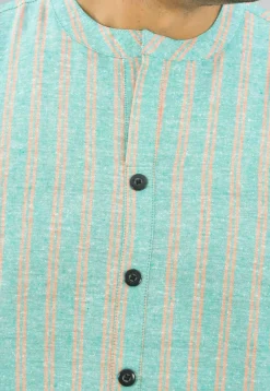 Handloom Cotton Kurta in Light Green