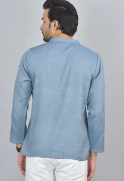 Handloom Cotton Kurta in Blue