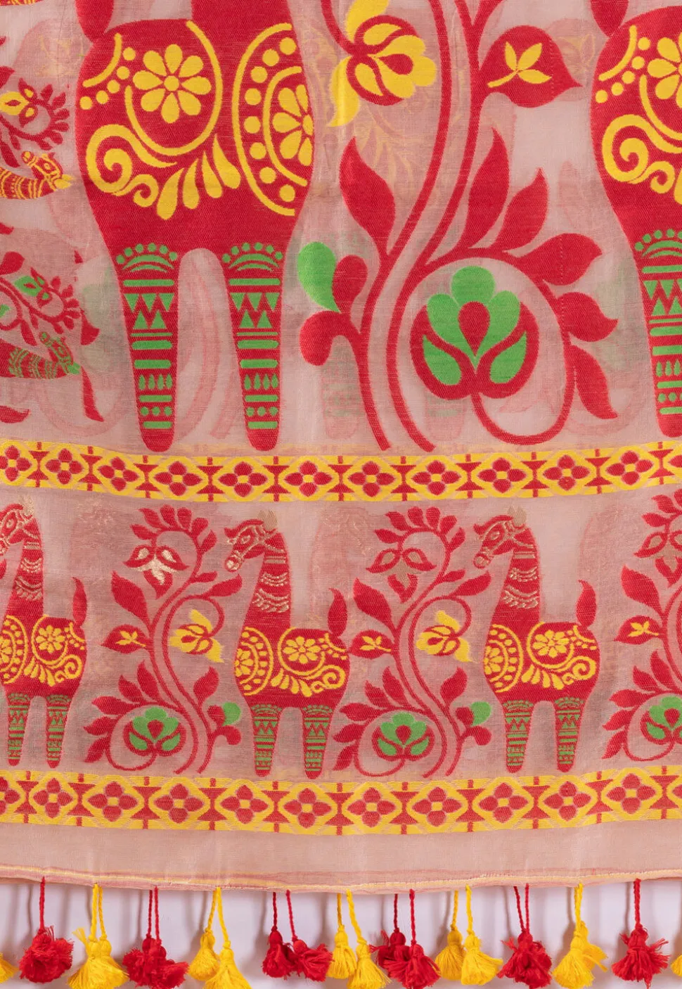 Handloom Cotton Saree in Beige