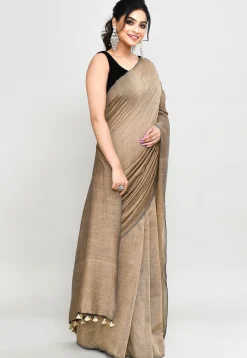 Handloom Cotton Saree in Beige