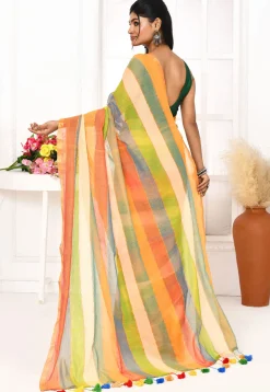 Handloom Cotton Saree in Multicolor