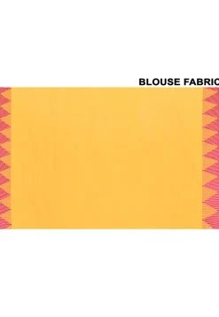 Handloom Cotton Saree in Mustard