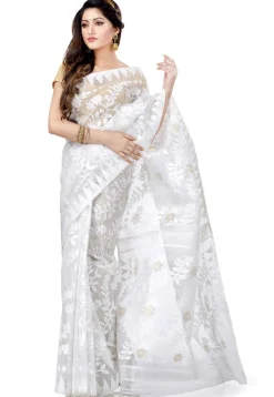Handloom Cotton Saree in Off White