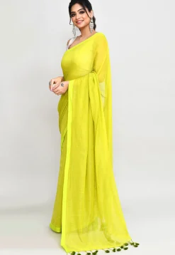 Handloom Cotton Saree in Light Green