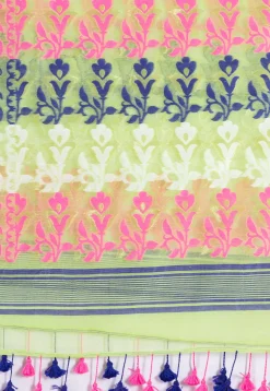 Handloom Cotton Saree in Light Green