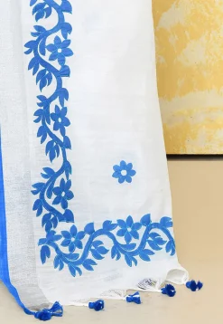 Handloom Cotton Saree in White
