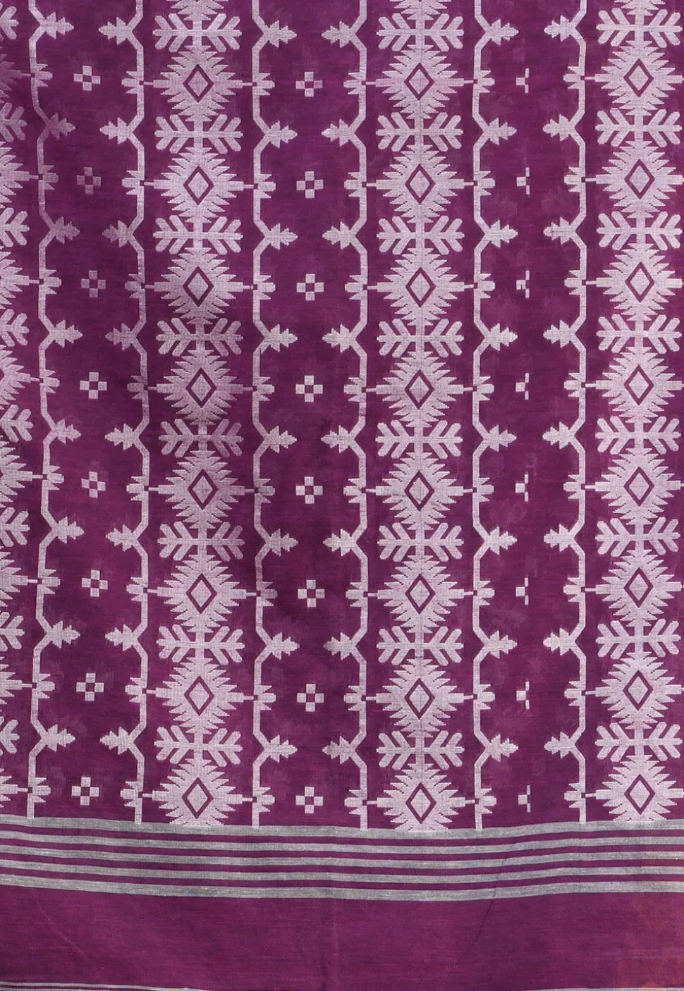 Handloom Cotton Saree in Violet