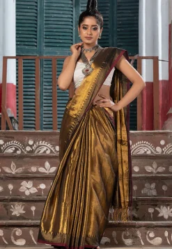Handloom Cotton Saree in Beige