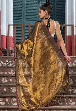 Handloom Cotton Saree in Beige