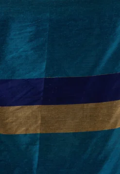 Handloom Cotton Saree in Teal Blue