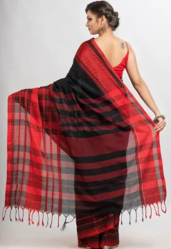 Handloom Cotton Saree in Black