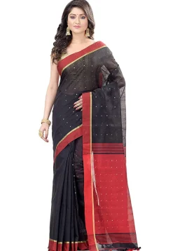 Handloom Cotton Saree in Black