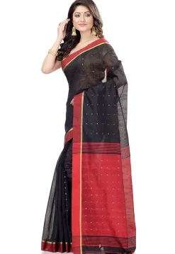 Handloom Cotton Saree in Black