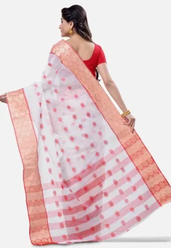 Handloom Cotton Saree in White
