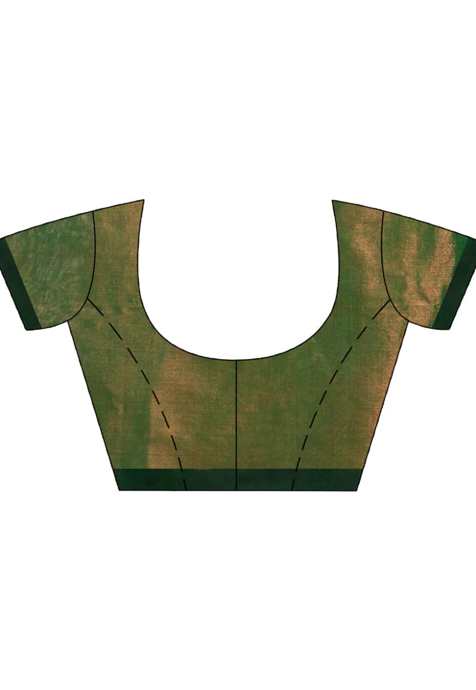Handloom Cotton Saree in Dark Green