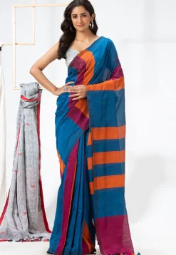 Handloom Cotton Saree in Blue