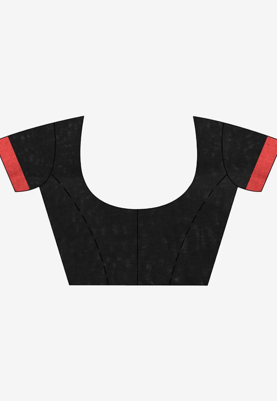 Handloom Cotton Saree in Red and Black