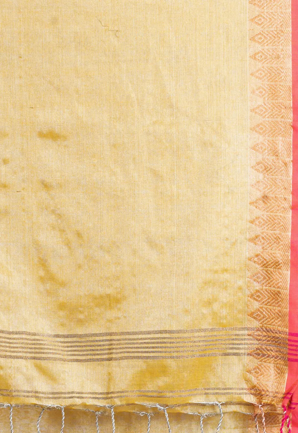 Handloom Cotton Saree in Yellow