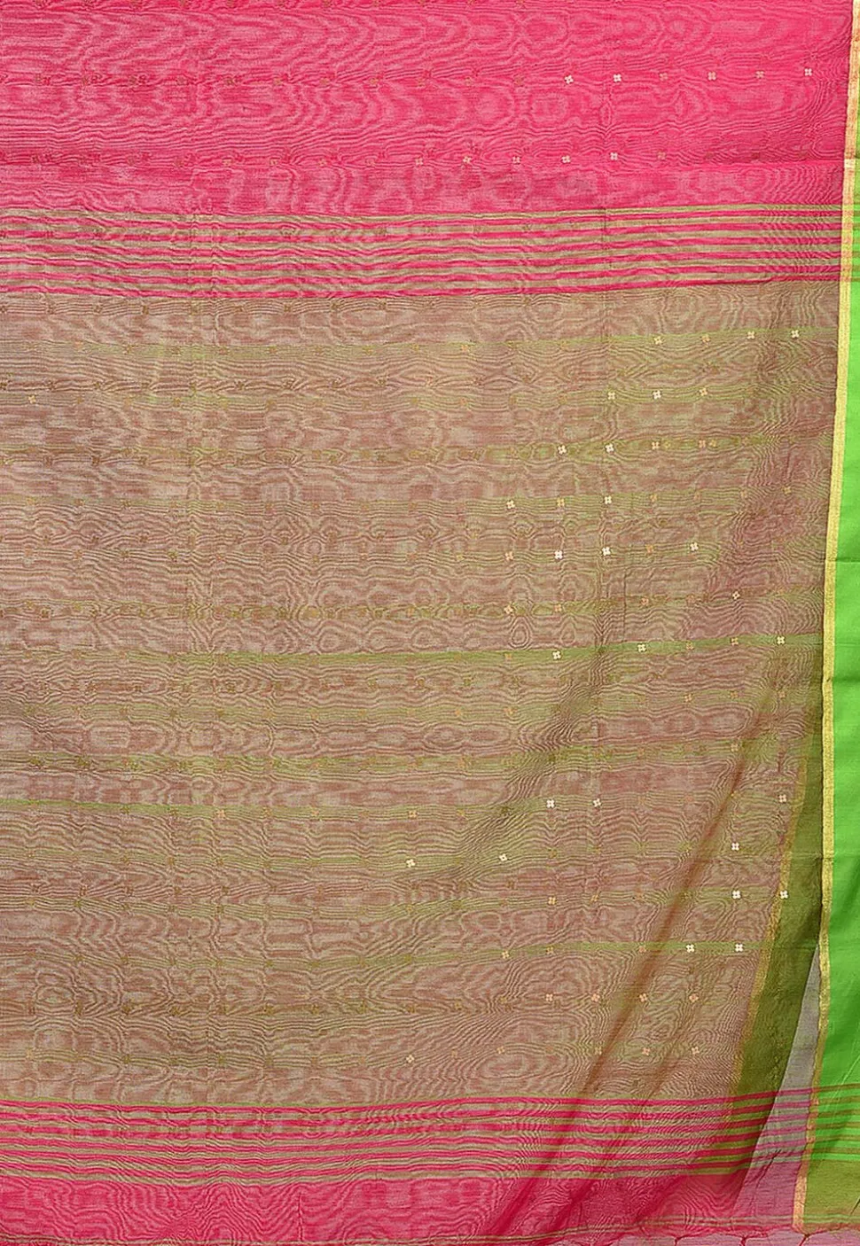 Handloom Cotton Silk Saree in Fuchsia