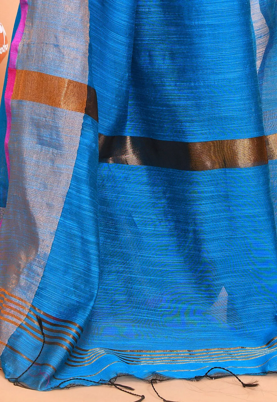 Handloom Cotton Silk Saree in Blue