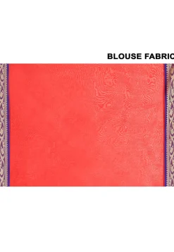 Handloom Cotton Silk Saree in Red
