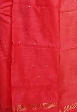 Handloom Cotton Silk Saree in Fuchsia