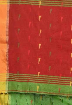 Handloom Cotton Silk Saree in Light Green